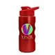 a red lid & metallic red bottle mini peak - 22 oz tritan(tm) metalike bottle with drink thru lid and digital imprint