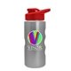 a red lid & silver bottle mini peak - 22 oz tritan(tm) metalike bottle with drink thru lid and digital imprint