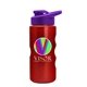 a violet lid & metallic red bottle mini peak - 22 oz tritan(tm) metalike bottle with drink thru lid and digital imprint