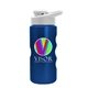 a white lid & metallic blue bottle mini peak - 22 oz tritan(tm) metalike bottle with drink thru lid and digital imprint