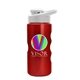 a white lid & metallic red bottle mini peak - 22 oz tritan(tm) metalike bottle with drink thru lid and digital imprint