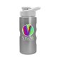 a white lid & silver bottle mini peak - 22 oz tritan(tm) metalike bottle with drink thru lid and digital imprint