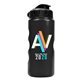 a black lid & metallic black bottle mini peak - 22 oz tritan(tm) metalike bottle with flip lid and digital imprint