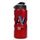 a black lid & metallic red bottle mini peak - 22 oz tritan(tm) metalike bottle with flip lid and digital imprint