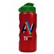 a green lid & metallic red bottle mini peak - 22 oz tritan(tm) metalike bottle with flip lid and digital imprint
