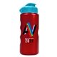 a cyan lid & metallic red bottle mini peak - 22 oz tritan(tm) metalike bottle with flip lid and digital imprint