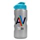 a cyan lid & silver bottle mini peak - 22 oz tritan(tm) metalike bottle with flip lid and digital imprint