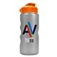 a orange lid & silver bottle mini peak - 22 oz tritan(tm) metalike bottle with flip lid and digital imprint