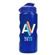 a royal blue lid & metallic blue bottle mini peak - 22 oz tritan(tm) metalike bottle with flip lid and digital imprint