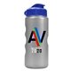 a royal blue lid & silver bottle mini peak - 22 oz tritan(tm) metalike bottle with flip lid and digital imprint