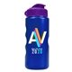 a violet lid & metallic blue bottle mini peak - 22 oz tritan(tm) metalike bottle with flip lid and digital imprint