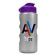 a violet lid & silver bottle mini peak - 22 oz tritan(tm) metalike bottle with flip lid and digital imprint