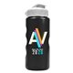 a white lid & metallic black bottle mini peak - 22 oz tritan(tm) metalike bottle with flip lid and digital imprint