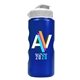 a white lid & metallic blue bottle mini peak - 22 oz tritan(tm) metalike bottle with flip lid and digital imprint
