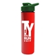 a green lid & red bottle slim double - wall insulated bottle with drink - thru lid - 16 oz