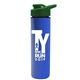 a green lid & royal blue bottle slim double - wall insulated bottle with drink - thru lid - 16 oz