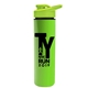 a lime green lid & lime green bottle slim double - wall insulated bottle with drink - thru lid - 16 oz