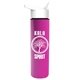a white lid & hot pink bottle slim travel tumbler - 16 oz double wall insulated with flip straw lid