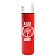 a white lid & red bottle slim travel tumbler - 16 oz double wall insulated with flip straw lid