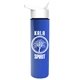 a white lid & royal blue bottle slim travel tumbler - 16 oz double wall insulated with flip straw lid