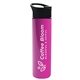 a black lid & hot pink bottle slim travel tumbler - 16 oz double wall insulated with pop - up sip lid