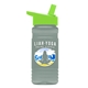 a lime green lid & glacier blue bottle 20 oz upcycle rpetbottle flip straw lid - digital