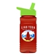a lime green lid & transparent red bottle 20 oz upcycle rpetbottle flip straw lid - digital