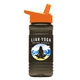 a orange lid & transparent smoke bottle 20 oz upcycle rpetbottle flip straw lid - digital