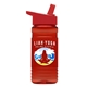 a red lid & transparent red bottle 20 oz upcycle rpetbottle flip straw lid - digital