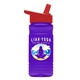 a red lid & transparent violet bottle 20 oz upcycle rpetbottle flip straw lid - digital