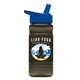 a royal blue lid & transparent smoke bottle 20 oz upcycle rpetbottle flip straw lid - digital