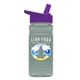a violet lid & glacier blue bottle 20 oz upcycle rpetbottle flip straw lid - digital