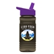 a violet lid & transparent smoke bottle 20 oz upcycle rpetbottle flip straw lid - digital