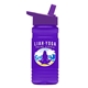 a violet lid & transparent violet bottle 20 oz upcycle rpetbottle flip straw lid - digital