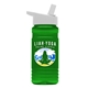 a white lid & transparent green bottle 20 oz upcycle rpetbottle flip straw lid - digital