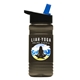 a black with blue spout lid & transparent smoke bottle 20 oz upcycle rpetbottle flip straw lid - digital