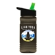 a black with green spout lid & transparent smoke bottle 20 oz upcycle rpetbottle flip straw lid - digital