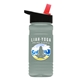 a black with red spout lid & glacier blue bottle 20 oz upcycle rpetbottle flip straw lid - digital