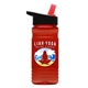 a black with red spout lid & transparent red bottle 20 oz upcycle rpetbottle flip straw lid - digital