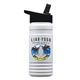 a black lid & eco white bottle 20 oz upcycle rpetbottle flip straw lid - digital