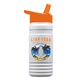 a orange lid & eco white bottle 20 oz upcycle rpetbottle flip straw lid - digital