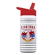 a red lid & eco white bottle 20 oz upcycle rpetbottle flip straw lid - digital