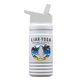 a white lid & eco white bottle 20 oz upcycle rpetbottle flip straw lid - digital