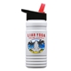 a black with red spout lid & eco white bottle 20 oz upcycle rpetbottle flip straw lid - digital