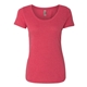 aerial view a vintage shocking pink next level - womens triblend scoop neck t - shirt, image 1 of 4