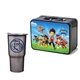 a black lunchbox & titanium grey tumbler retro lunchbox + 20 oz economy stainless steel tumbler in vacuum formed insert
