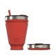 a red hydaway red hot cold tumbler 16 oz portable collapsible foam sleeve food - grade silicone