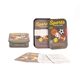 a grey kikkerland sports trivia tin