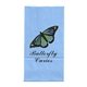 aerial view a blue colored popcorn bag paper bag usa made - 4- color heat transfer, image 1 of 3