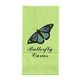 aerial view a lime colored popcorn bag paper bag usa made - 4- color heat transfer, image 1 of 3